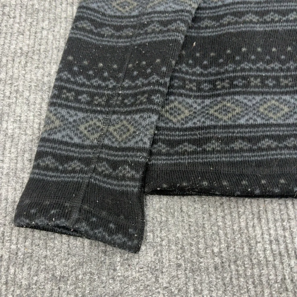 The North Face Jacket Mens L Black Polyester Fair Isle Full Zip Outdoor Gorpcore